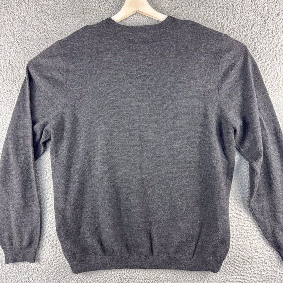 Davis & Squire Argyle Sweater Mens XL Gray Merino Wool Office Preppy‎ Outdoor - Picture 6 of 11